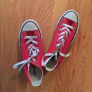 Red Converse Low Tops