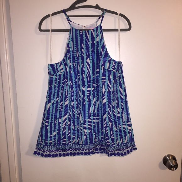 Lilly Samba Sleeveless Halter top Santorini Blue M - Picture 3 of 4