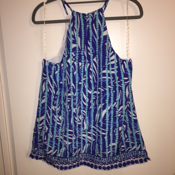 Lilly Samba Sleeveless Halter top Santorini Blue M - Picture 4 of 4