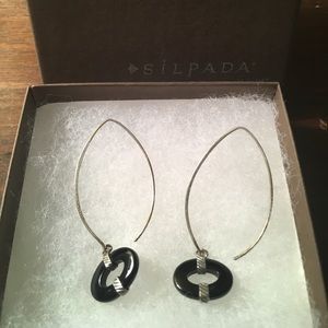 Silpada black and silver earrings