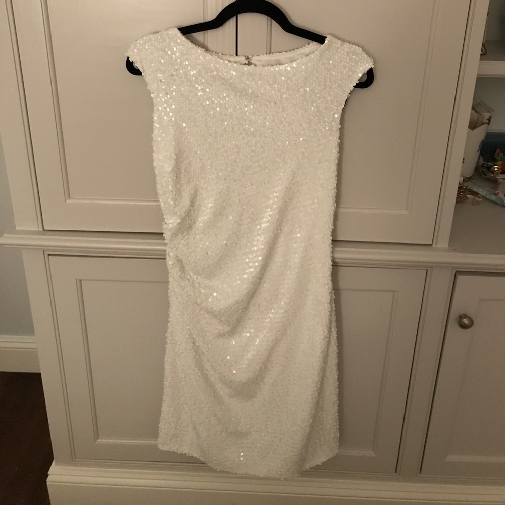 David Meister white sequin dress - Picture 1 of 4
