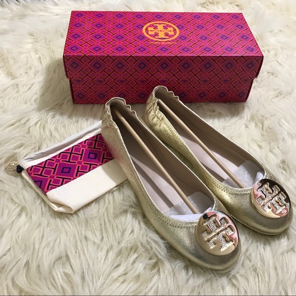 Tory Burch Shoes - 🇺🇸SALE‼️Tory Burch gold travel ballet flats