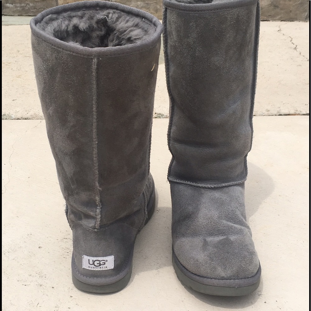 Grey Tall UGG Boots