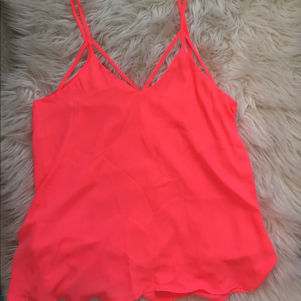 Charlotte Russe bright pink tank top