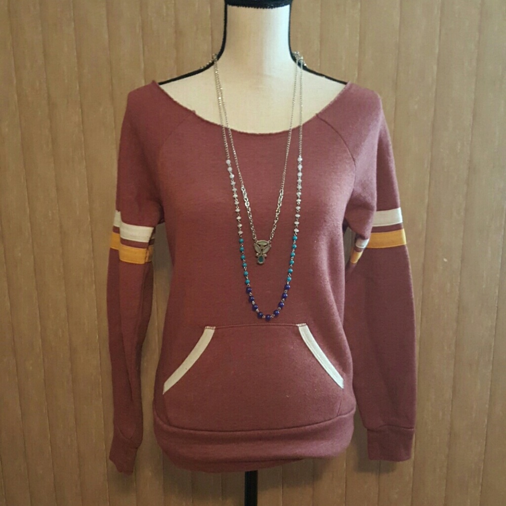 Ladies wide neck  sweatshirt