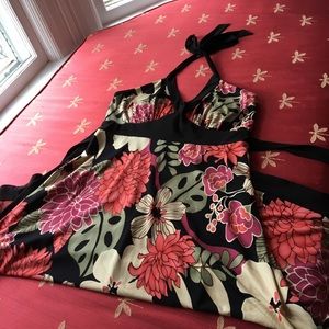 {R&K} Floral Halter Dress