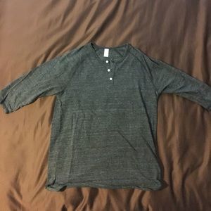 Alternative Apparel Eco-Jersey Raglan Henley Shirt