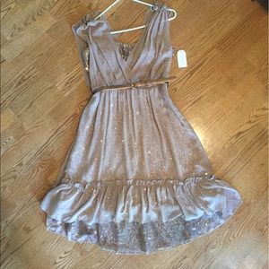 Jessica Simpson champagne/gold dress