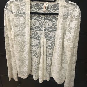 White lace cardigan
