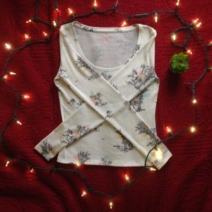 Long sleeve White Unicorn T-shirt