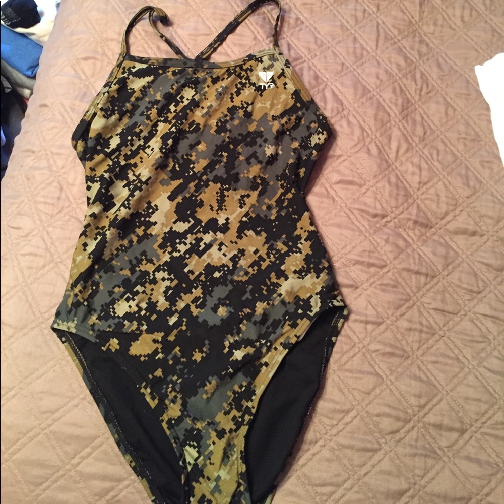TYR swimsuit. Camo print
