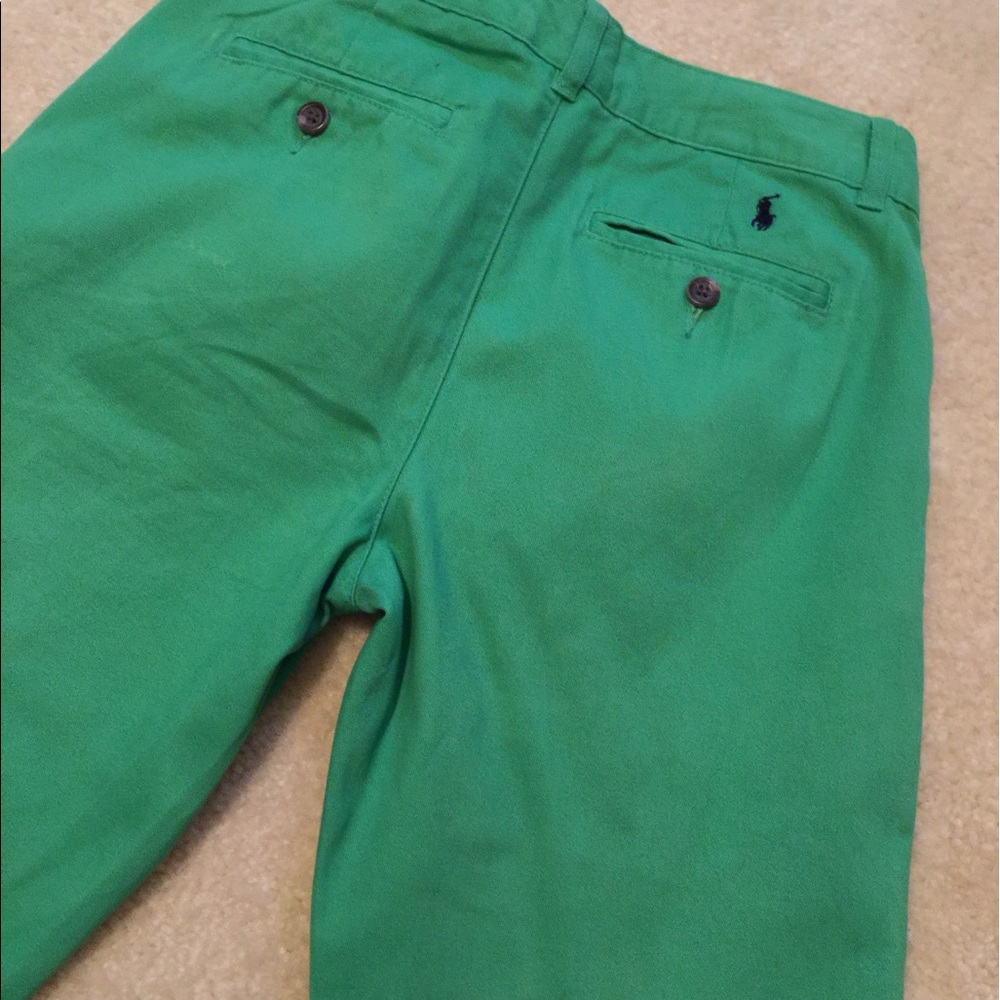 Boys polo green pants size 14