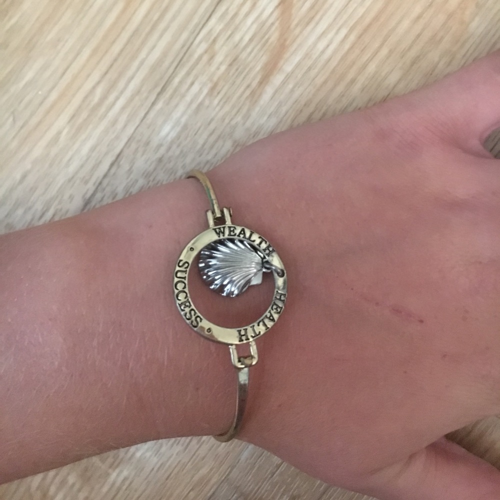 A gold bracelet