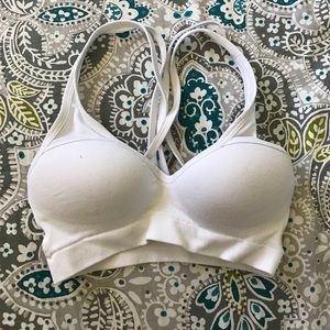 White Strappy Back Push-Up Bralette
