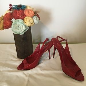 Aldo Patent Red Leather Stiletto Heels