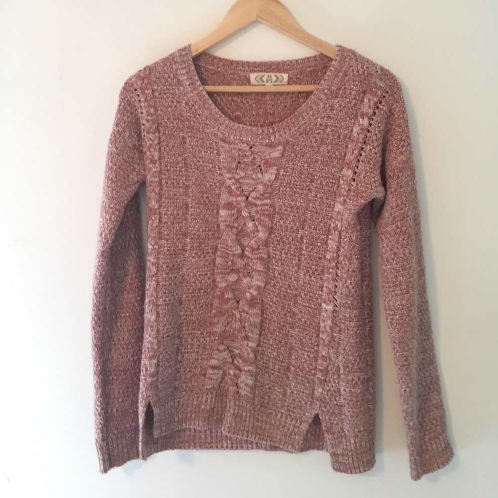Pink knit sweater