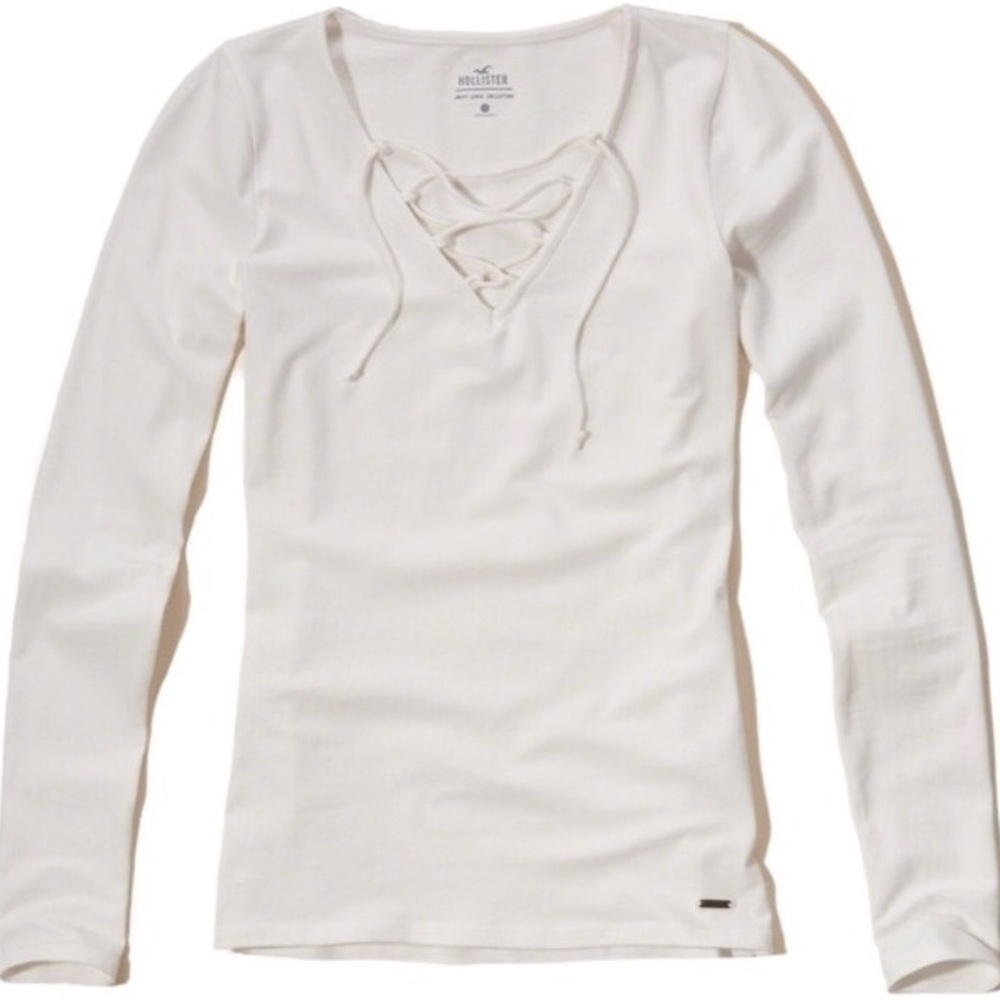 Long sleeve Hollister Lace Up Shirt
