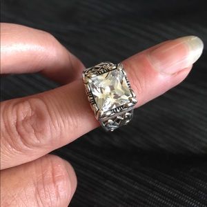 Sterling Silver cocktail ring, size 7?
