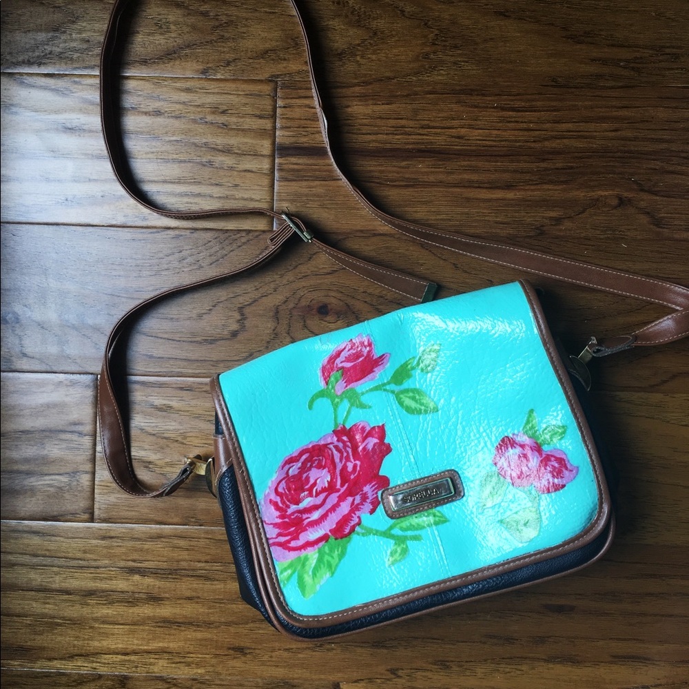 👛Vintage floral teal purse! 📣 - Picture 1 of 4