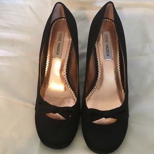 Steve Madden Black Bow Shoes