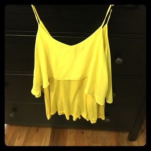 Bright yellow layered tank - perfect for summer!
