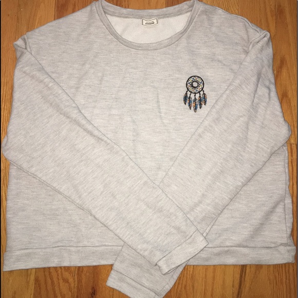 Cute grey slightly cropped sweatshirt - Picture 1 of 4