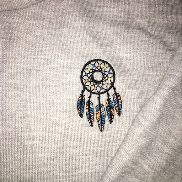 Cute grey slightly cropped sweatshirt - Picture 2 of 4