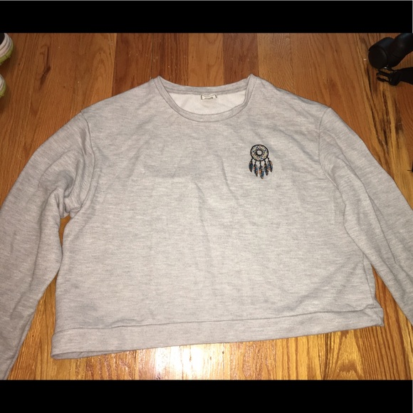 Cute grey slightly cropped sweatshirt - Picture 4 of 4