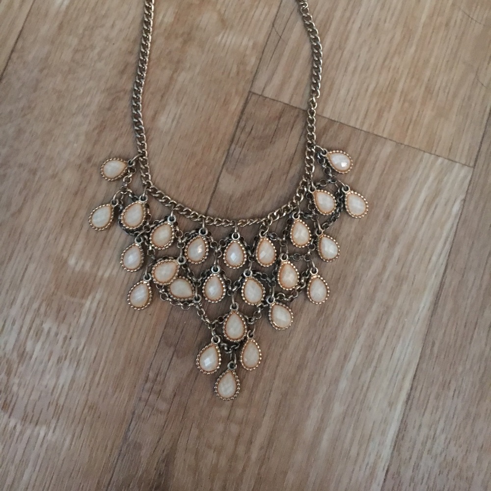 Gold and pink necklace
