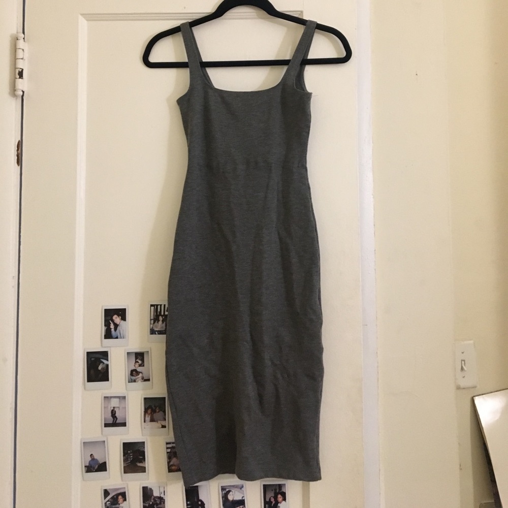 AA ponte midi dress in grey