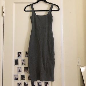 AA ponte midi dress in grey