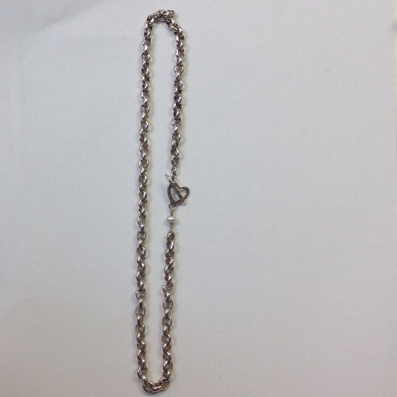 Sterling silver and Pearl toggle necklace - Picture 1 of 2