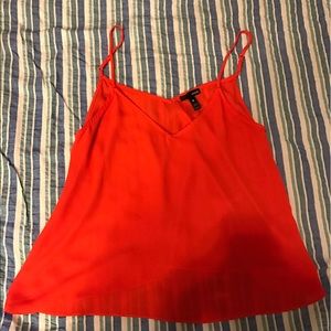 Aqua polyester spaghetti strap top