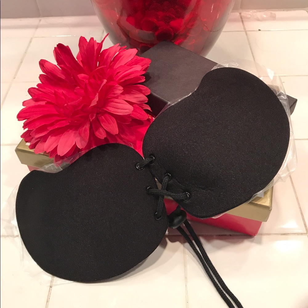 Magic Gel Silicone Strapless Push Up Bra - BLACK