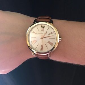 Michael Kors brown leather watch
