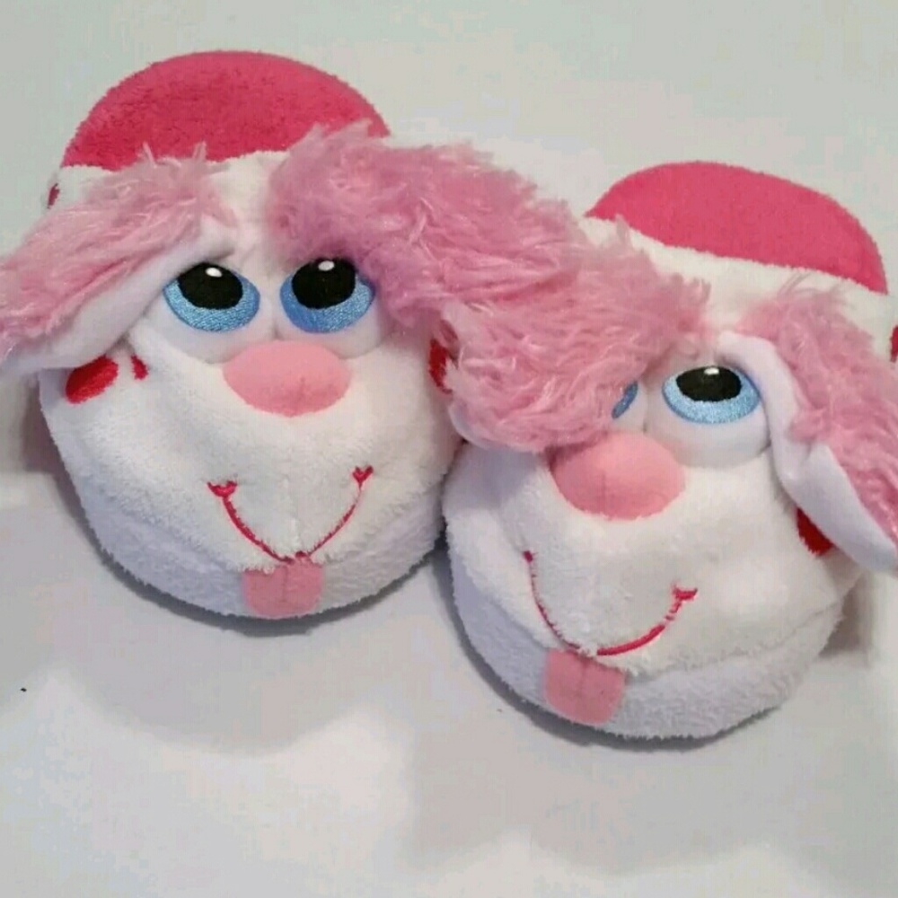 Stompeez Perky Pink Puppy Slippers