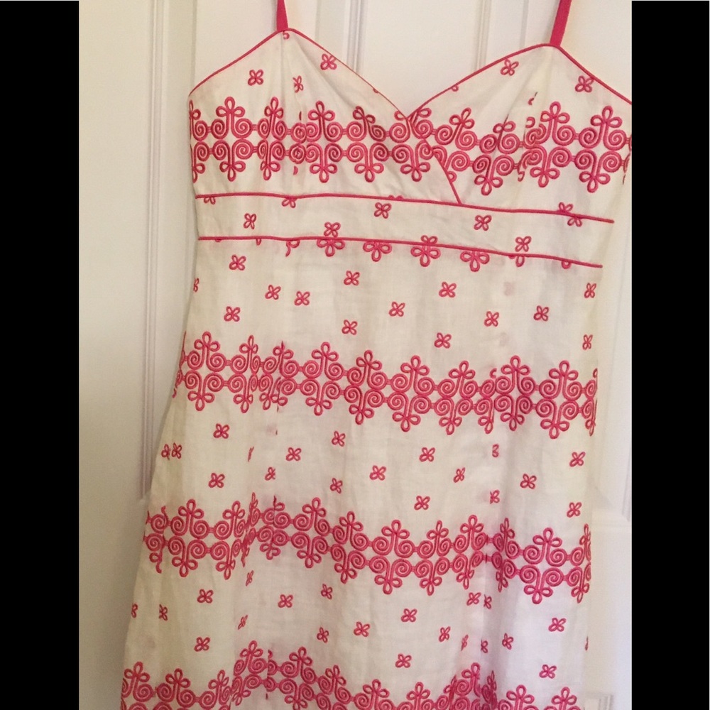Lilly Pulitzer white linen strapped dress