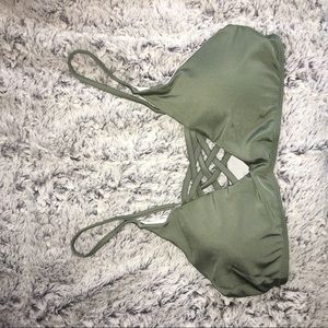 Army green two piece swimsuit