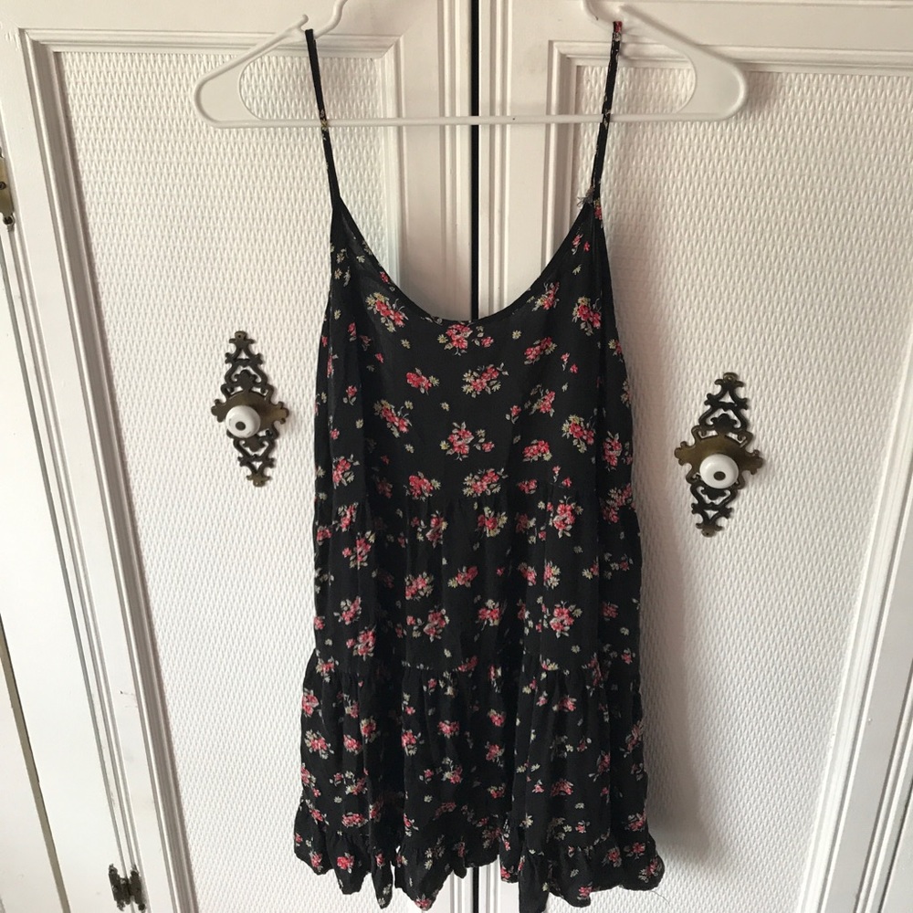 Black floral dress
