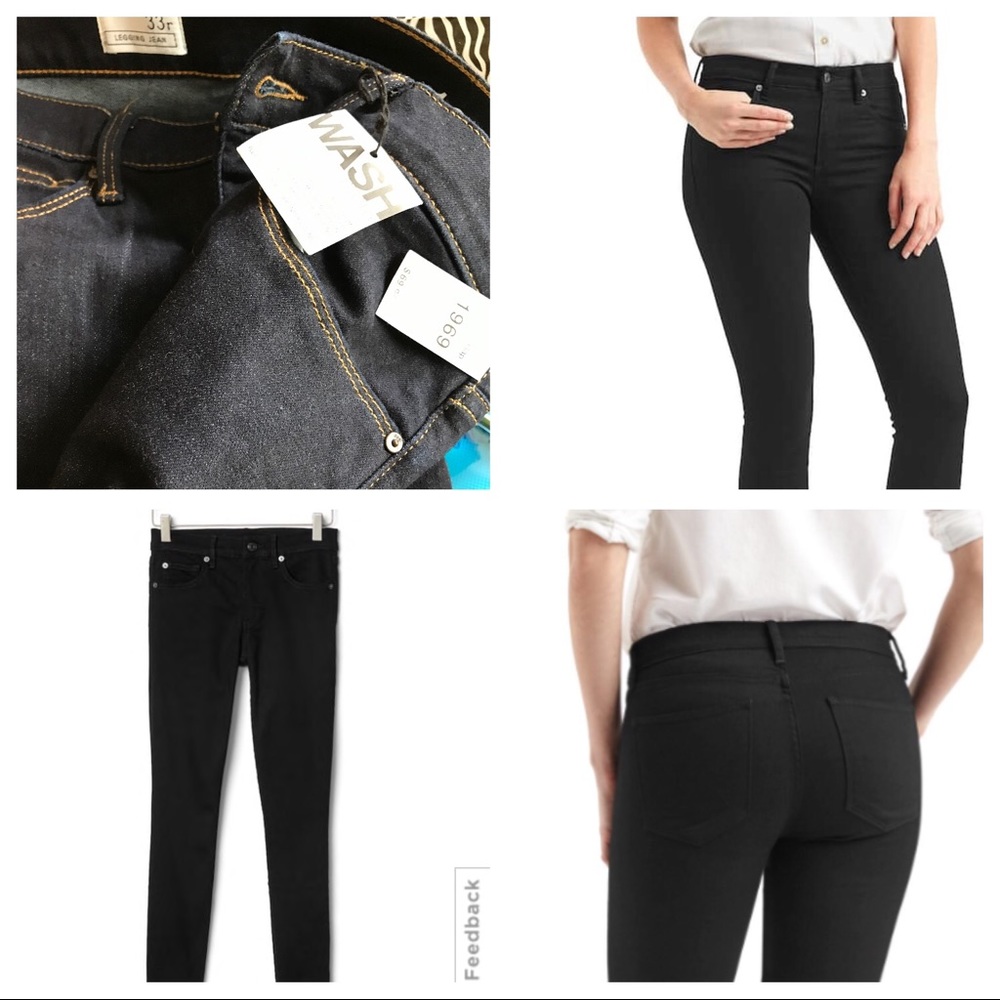NWT GAP Legging Jean Black Wash