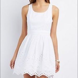 Charlotte Russe White Open Back Sun Dress