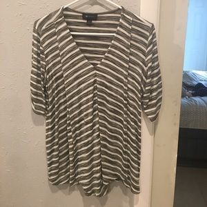 Striped olive color blouse