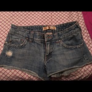 Roxy denim cut off shorts size 3