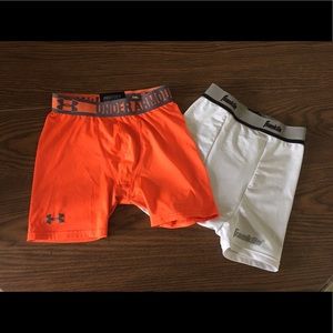 2 pair boys compression Under Armour and Franklin