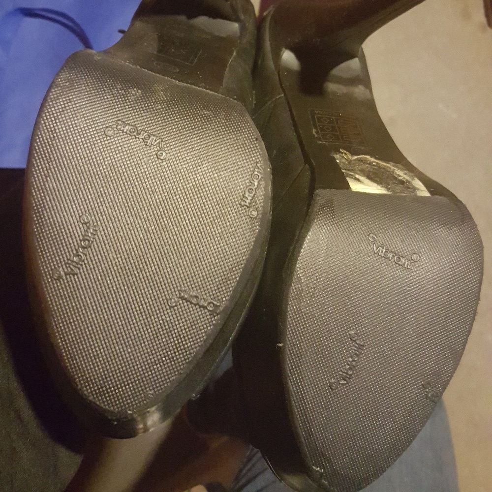 Open Toe Stacked heels