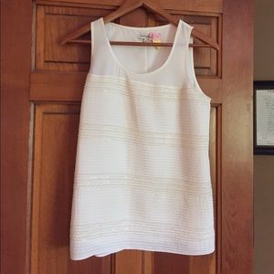 Ivory beaded top - Banana Republic