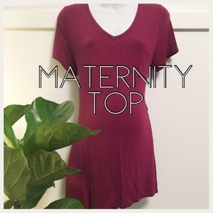 Motherhood Maternity Tops - Burgundy Motherhood maternity tunic top large Motherhood Maternity Tops - Burgundy Motherhood maternity tunic top large