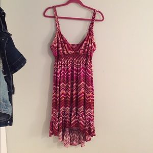 High low bright colored sundress