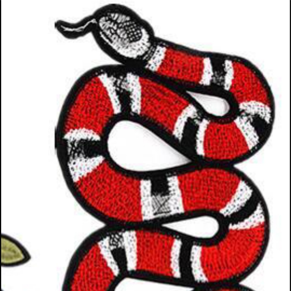 Inspired Embroidery Snake Patch