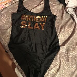 Scoop back bathing suit